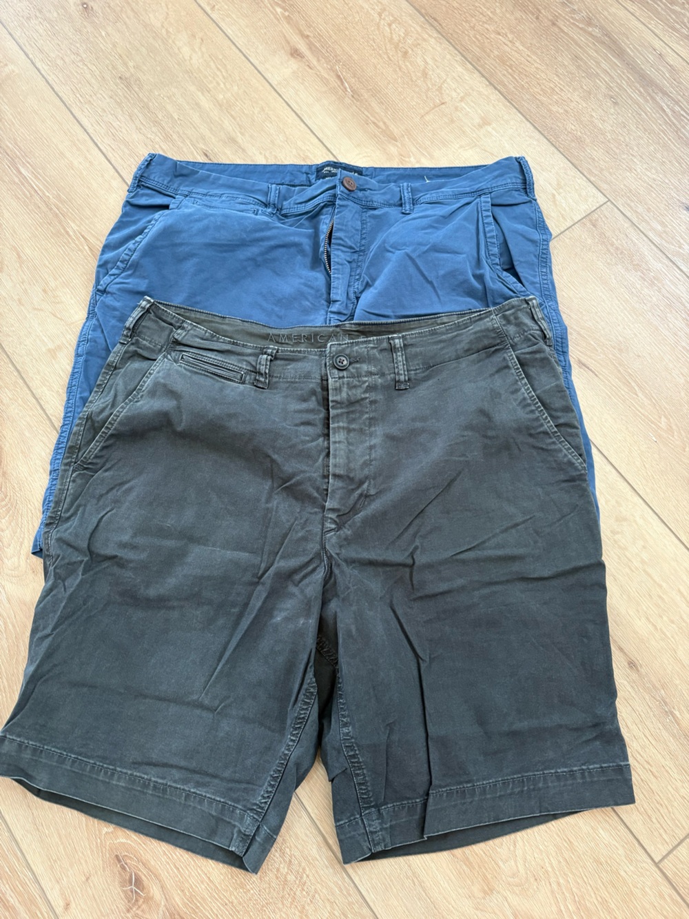 American Eagle Outfitters Blue and Black Chino Shorts